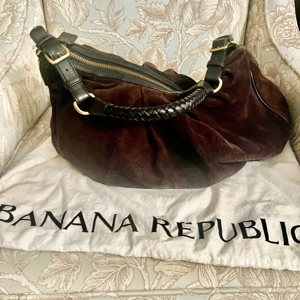 Banana Republic Brown Suede Shoulder Bag